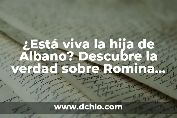 Como Hacer Baño de Color para Sacar Pelo Rojizo 8 ¿Está viva la hija de Albano? Descubre la verdad sobre Romina Power