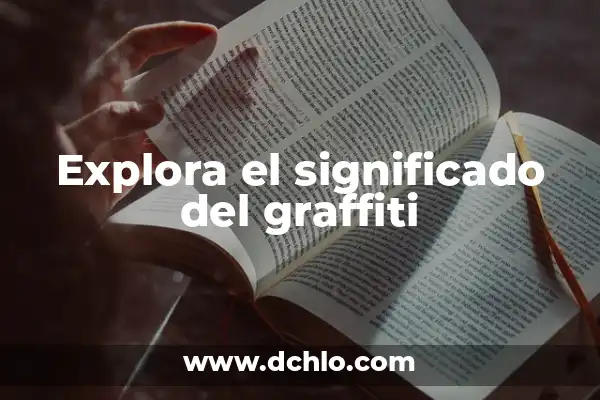 Explora los Diferentes Tipos de Anime y su Significado 8 Explora el significado del graffiti