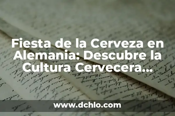 El Uniforme Verde de Alemania y su Significado 4 Fiesta de la Cerveza en Alemania: Descubre la Cultura Cervecera Alemana