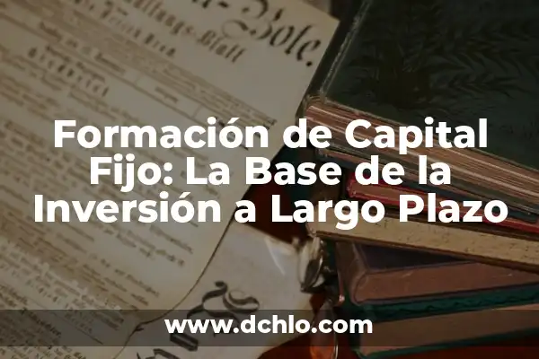 MDMA Efectos Secundarios a Largo Plazo: Un Análisis Detallado 8 Formación de Capital Fijo: La Base de la Inversión a Largo Plazo