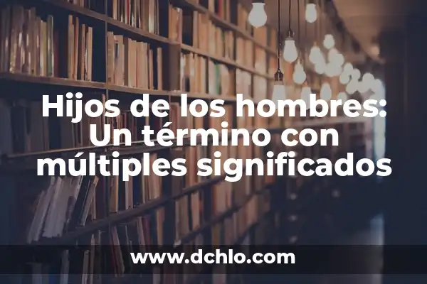Significado de la Flor de Cerezo 7 Hijos de los hombres: Un término con múltiples significados