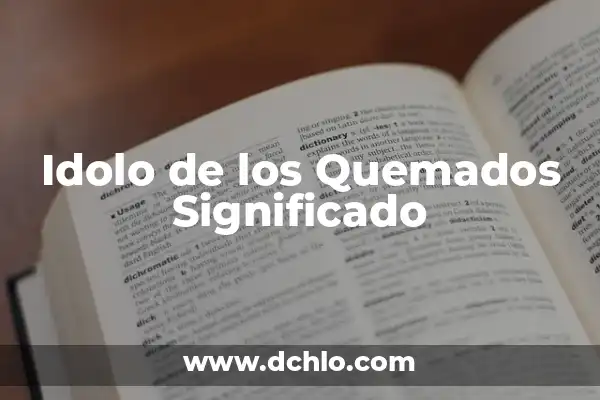 Significados de 'Is' en Inglés: Guía Completa 3 Idolo de los Quemados Significado