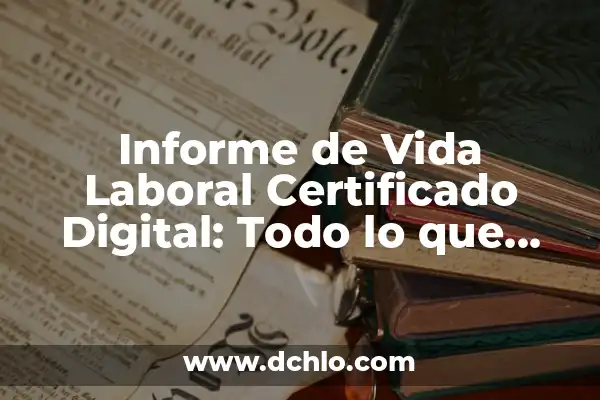 Cómo hacer el informe de una película 6 Informe de Vida Laboral Certificado Digital: Todo lo que Necesitas Saber