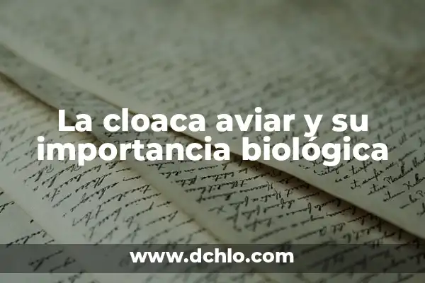 Capsula de Eucariota Significado - Explorando su Función Biológica 6 La cloaca aviar y su importancia biológica