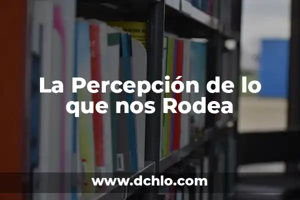 Perspicaz en español: Un concepto clave en la percepción y el lenguaje 3 La Percepción de lo que nos Rodea