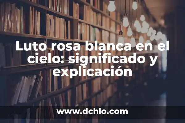 Significado del lazo negro de luto 6 Luto rosa blanca en el cielo: significado y explicación