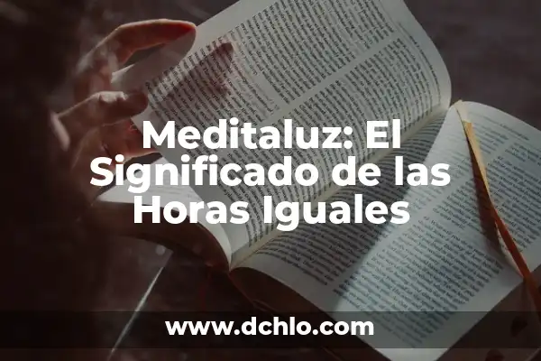 6 de Bastos en Tarot Significado 4 Meditaluz: El Significado de las Horas Iguales