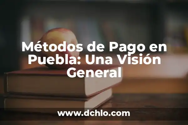 Métodos de Pago: Significado y Definición 4 Métodos de Pago en Puebla: Una Visión General