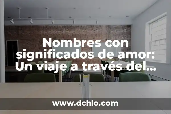 El significado de los nombres: Un viaje al alma a través de las palabras 3 Nombres con significados de amor: Un viaje a través del amor a través de los nombres