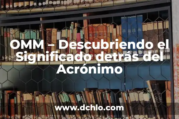 IFE - Descubriendo el significado detrás del acrónimo 6 OMM – Descubriendo el Significado detrás del Acrónimo