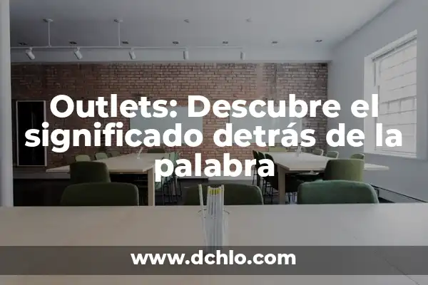 Illuminati: El Significado Detrás de la Palabra 8 Outlets: Descubre el significado detrás de la palabra