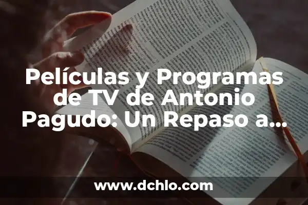 Películas y Programas de TV de Belinda Washington: Una Mirada a su Carrera 7 Películas y Programas de TV de Antonio Pagudo: Un Repaso a su Carrera