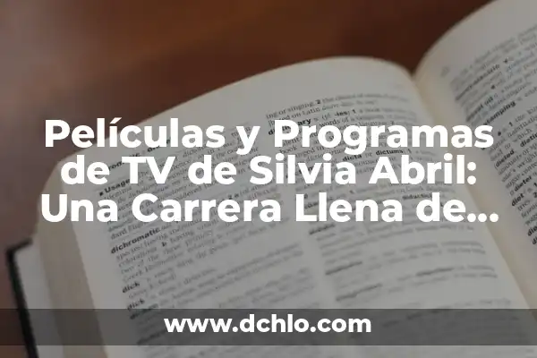 Películas y Programas de TV de Belinda Washington: Una Mirada a su Carrera 8 Películas y Programas de TV de Silvia Abril: Una Carrera Llena de Éxito