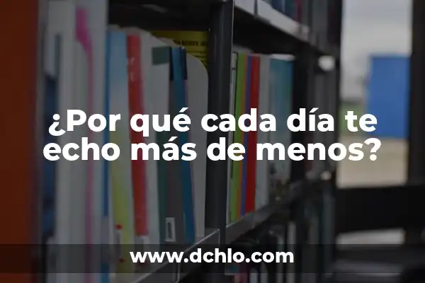 Color de la Pop y Significado 3 ¿Por qué cada día te echo más de menos?