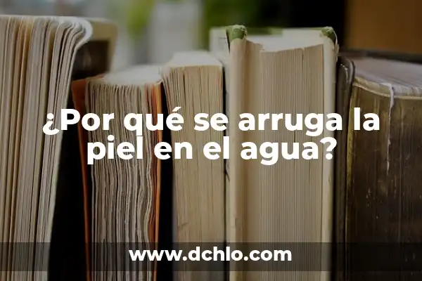 2 Gotas de Agua Significado 5 ¿Por qué se arruga la piel en el agua?