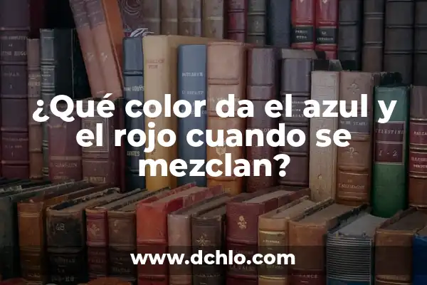 Azul y Verde que Color da: Descubre la Respuesta 7 ¿Qué color da el azul y el rojo cuando se mezclan?