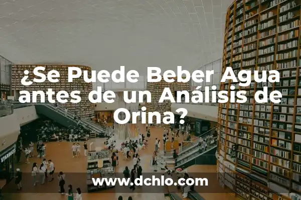 Significado en Análisis de Sangre 5 ¿Se Puede Beber Agua antes de un Análisis de Orina?