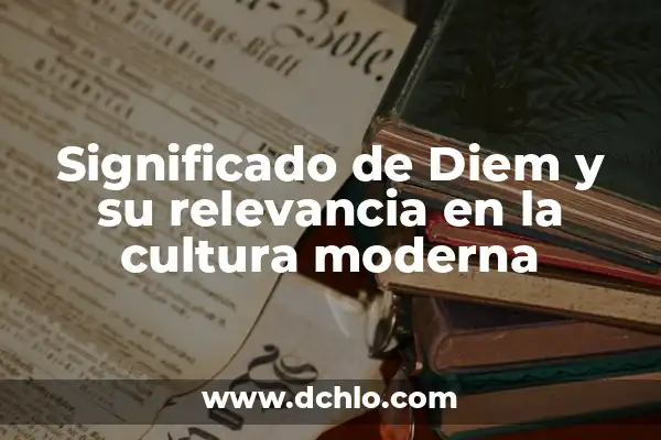 Tatuajes de Anubis: Simbolismo y Significado en la Cultura Moderna 5 Significado de Diem y su relevancia en la cultura moderna
