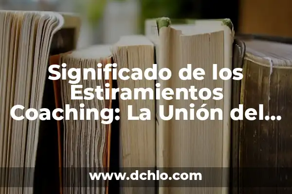 El significado de soup y su relevancia en la gastronomía 6 Significado de los Estiramientos Coaching: La Unión del Movimiento y el Bienestar