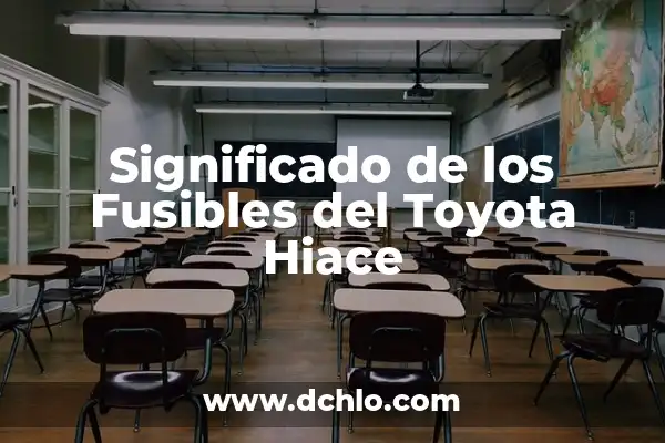 El Significado del Ideal de Toyota: Una Filosofía de Éxito 8 Significado de los Fusibles del Toyota Hiace