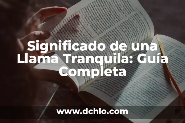 Cómo hacer un relajante de cabello en casa 3 Significado de una Llama Tranquila: Guía Completa