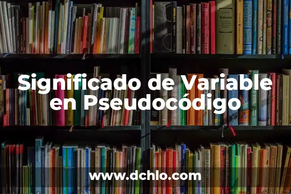 Medidores de Cabeza Variable Significado 5 Significado de Variable en Pseudocódigo