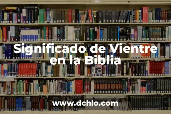 El Concepto de Soez en la Biblia 4 Significado de Vientre en la Biblia
