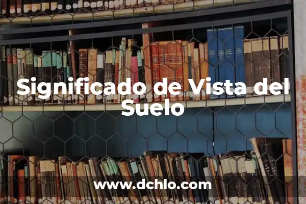 El Concepto de Suelo en Español 3 Significado de Vista del Suelo