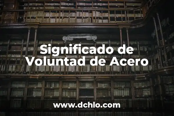 El Concepto de Sala en el Ámbito Legal 4 Significado de Voluntad de Acero