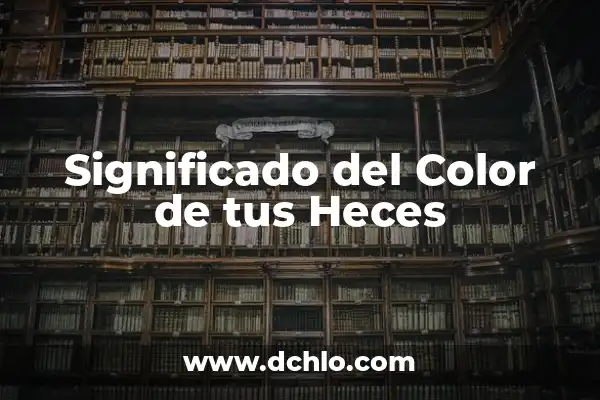 Tipos de Heces y su Significado: Una Guía Completa 3 Significado del Color de tus Heces