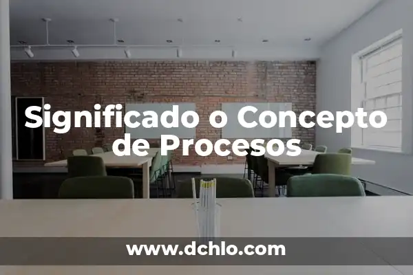 Significado y Elementos de un Mapa de Procesos 4 Significado o Concepto de Procesos