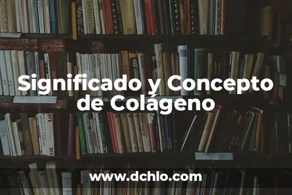 ¿Para qué es bueno el colágeno? Beneficios y usos del colágeno 5 Significado y Concepto de Colágeno