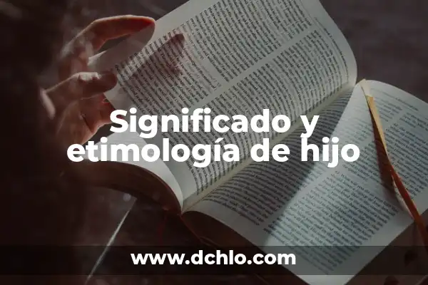 Ayuda de 400 Euros para Obtener el Carnet de Conducir 7 Significado y etimología de hijo