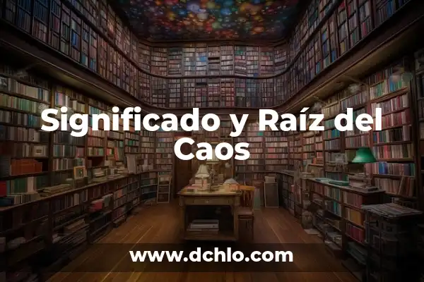 Sentimientos y Sus Múltiples Facetas 6 Significado y Raíz del Caos
