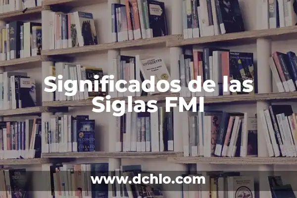 IFE Significado de las Siglas 3 Significados de las Siglas FMI