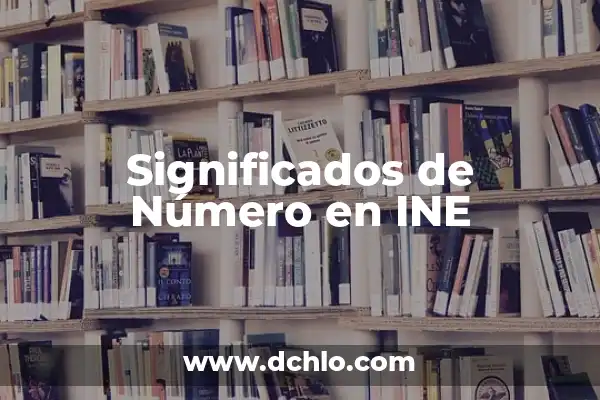 Descubriendo el número importante dentro de 10504 3 Significados de Número en INE