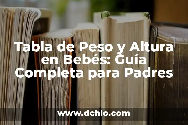 ¿Dónde Ver el Numancia vs. Atlético de Madrid en Vivo? 6 Tabla de Peso y Altura en Bebés: Guía Completa para Padres
