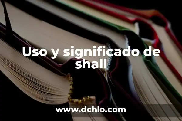 Significado del Uso de Dude 4 Uso y significado de shall