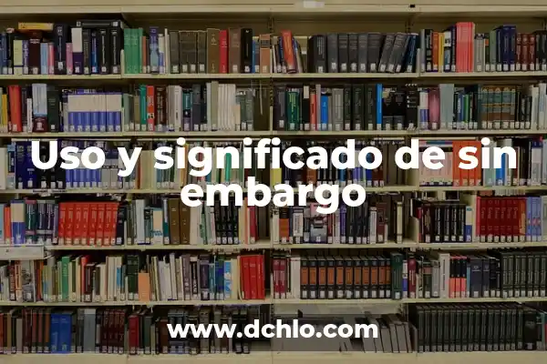 Significado del Uso de Dude 6 Uso y significado de sin embargo