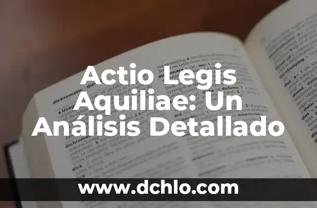 Sentido de 'embotarlos': Un Análisis Detallado 5 Actio Legis Aquiliae: Un Análisis Detallado
