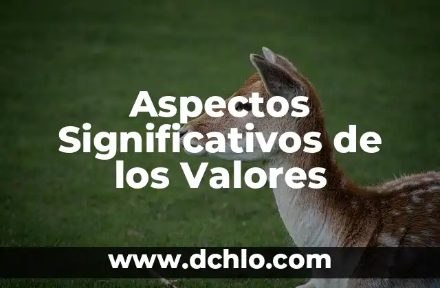 Valores y significado de QS 3 Aspectos Significativos de los Valores