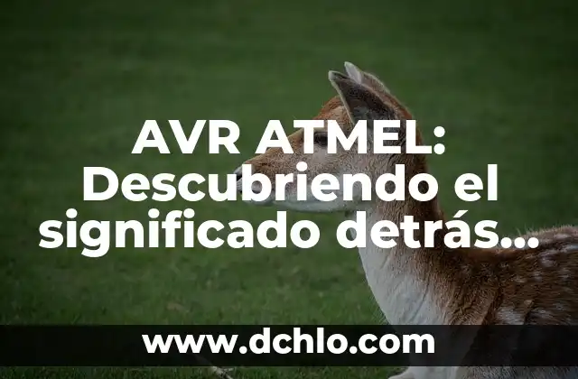 Significado de las iniciales en inch 4 AVR ATMEL: Descubriendo el significado detrás de sus iniciales
