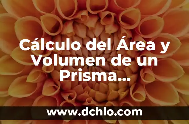 Cómo Calcular el Área del Rombo: Fórmula y Ejemplos 8 Cálculo del Área y Volumen de un Prisma Rectangular: Guía Completa