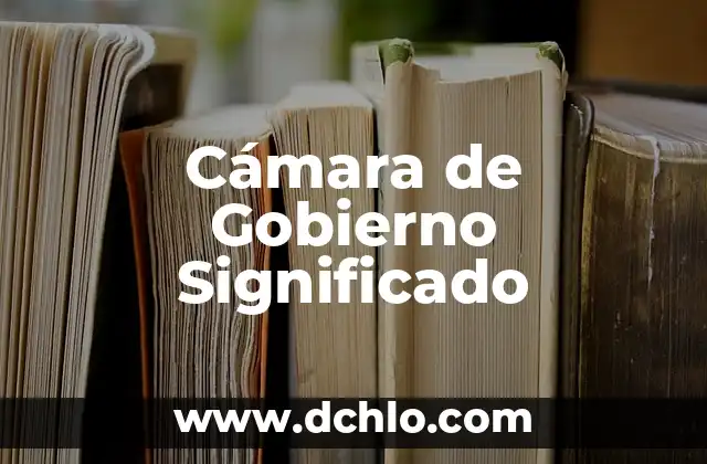 Significado de Web Check In 4 Cámara de Gobierno Significado