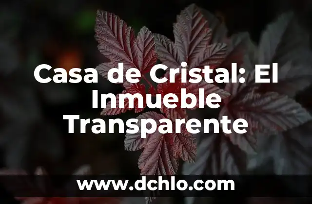 Cómo Acabar con las Hormigas en Casa para Siempre - Guía Definitiva 5 Casa de Cristal: El Inmueble Transparente