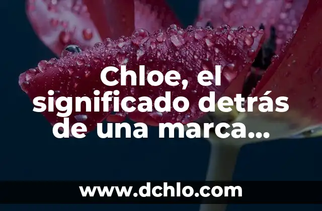 C贸mo hacer marca de agua en Quark 6 Chloe, el significado detr谩s de una marca ic贸nica