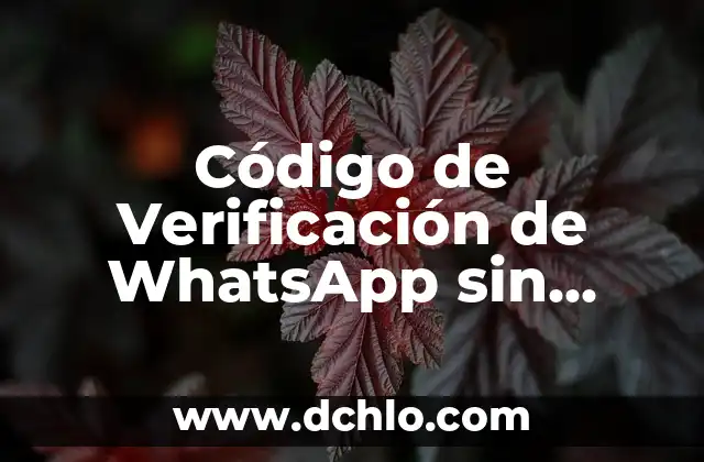 Código de Verificación de WhatsApp sin Pedirlo – Guía Completa