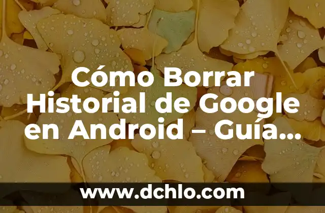 Resultado del Bayern de Munich vs Real Madrid: Análisis y Historial 4 Cómo Borrar Historial de Google en Android – Guía Completa