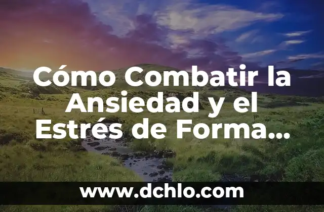 Ansiedad de amor significado 8 Cómo Combatir la Ansiedad y el Estrés de Forma Efectiva