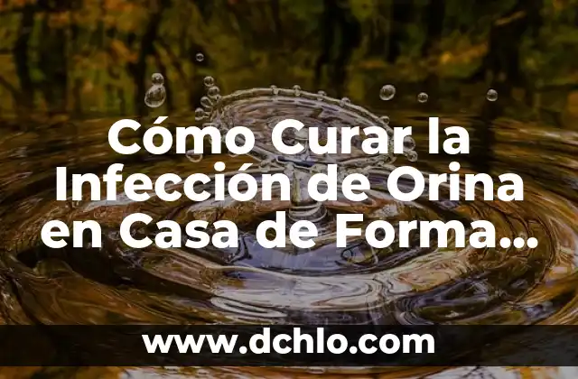 Qué puedo tomar para la infección urinaria: Tratamiento y Prevención 6 Cómo Curar la Infección de Orina en Casa de Forma Natural y Efectiva